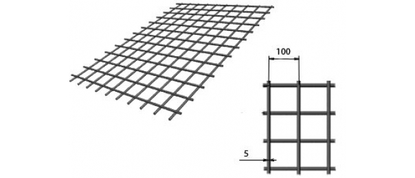 Сетка сварная (дорожная) 100х100х5мм 1,5х2м купить с доставкой в Ледово