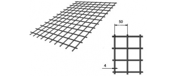 Сетка сварная (дорожная) 50х50х4мм 1х2м купить с доставкой в Ледово